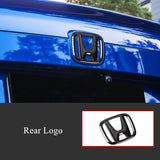For  Logo XRV 2017 2018 2019 2021 Carbon Fiber ABS Car Front Grille Rear Trunk Steering Wheel Emblem Sticker Accessories