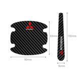 Mitsubishi Carbon Fiber Car Door Bowl Handle Anti-collision Protective Stickers Scratches Film
