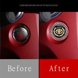 Toyota Carbon Fiber Car Engine One-click Start Stop Button Cover Sticker