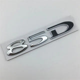 Tesla 75D 85D 90D 100D Letter Metal Car Rear Sticker Decal Emblem Badge