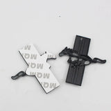 1 Pair 8.5x9cm Ford Mustang Metal Car Side Fender Sticker Trunk Emblem Badge Decal