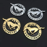 8x7cm Ford 40th Anniversary Mustang Metal Car Side Fender Sticker Rear Emblem Badge Decal