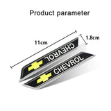 2pcs Chevrolet Car Fender Side Stickers Trunk Anti-scratch Decal