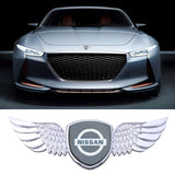 Nissan Metal Wings Car Front Sticker Emblem Badge Decal