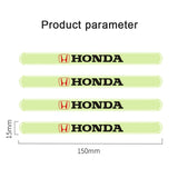 4pcs Honda Mugen Luminous Car Door Bumper Strip Anti-collision Protection Sticker