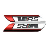 2pcs Skoda VRS Logo Metal Car Side Sticker Emblem Badge Decal Auto Body Decoration