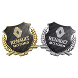Renault Metal Carbon Fiber Car Rear Sticker Shield Trunk Emblem Badge Decal