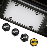 4pcs/set Jeep Logo Stainless Steel Car License Plate Bolts