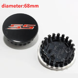 4pcs/set 68mm Chevrolet SS Camaro Corvette ABS Carbon Fiber Car Wheel Center Hub Caps Hub Covers