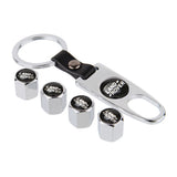 4pcs/set Land Rover Range Rover Car Air Valve Stem Cap Auto Tyre Valve Covers with Keychain