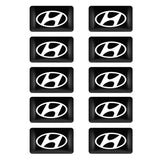 10pcs Hyundai Epoxy Car Armrest Button Sticker