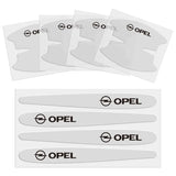 8pcs Opel Car Door Handle Bowl Wrist Transparent Protector Anti-collision Decal