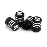4pcs/set SEAT Metal Car Wheel Tire Valve Stem Caps Covers