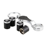 4pcs/set Citroen Logo Carbon Fiber Car Air Valve Stem Caps Auto Tyre Valve Covers with Wrench
