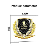 Skoda Metal Diamond Car Rear Sticker Trunk Emblem Badge Decal