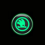 Skoda Luminous Car Engine One-click Start Stop Button Cover Sticker