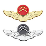 Citroen Wings Metal Car Rear Sticker Trunk Window Emblem Badge Decal