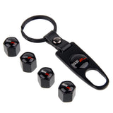 4pcs/set Chevrolet Car Air Valve Stem Cap Auto Tyre Valve Covers with Keychain