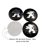 4pcs/set 56mm Peugeot Car Wheel Center Hub Sticker Decal