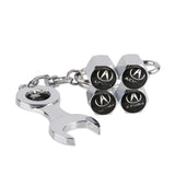 4pcs/set Acura Logo Car Air Valve Stem Cap Auto Tyre Valve Covers with Wrench