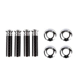4pcs/set Tesla Logo Carbon Fiber Car Door Bolt Lock Pins Gate Lock Screws