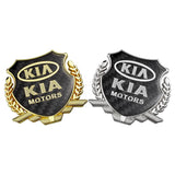 KIA Metal Carbon Fiber Car Rear Sticker Shield Trunk Emblem Badge Decal