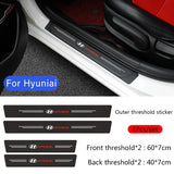 Hyundai Carbon Fiber Car Door Threshold Scratch Proof Sticker Decal