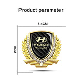 Hyundai Metal Diamond Car Rear Sticker Trunk Emblem Badge Decal