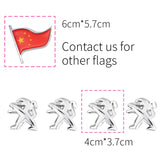 5pcs/set Lion Flag Peugeot Metal Car Rear Sticker Auto Emblem Badge