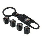 4pcs/set Honda Mugen Logo Car Air Valve Stem Cap Auto Tyre Valve Covers with Keychain