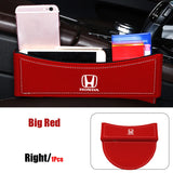 Leather Car Seat Gap Storage Box Organizer Case for Logo Odyssey City 10th Accord Jazz Pilot Civic Crosstour Accessories
