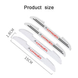 4pcs Citroen Car Door Bumper Strip Anti-collision Protection Sticker
