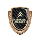 Citroen Metal Carbon Fiber Shield Car Rear Sticker Auto Window Emblem Badge Decal