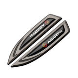 2pcs Abarth Metal Car Side Fender Emblem Sticker Decal