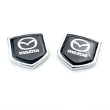 2PCS Mazda Metal Car Rear Sticker Shield Trunk Emblem Badge Decal