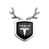 Tesla ABS Deer Car Rear Sticker Shield Trunk Emblem Badge Decal