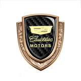 Cadillac Metal Carbon Fiber Shield Car Rear Sticker Auto Window Emblem Badge Decal