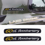 Car Side Badge Trunk Sticker for Land Cruiser 60th Anniversary Prado Prius Corolla Rav4 Auris Supra Avalon CHR Highlander