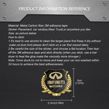 Infiniti Metal Carbon Fiber Car Rear Sticker Shield Trunk Emblem Badge Decal