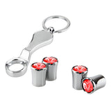 4pcs/set Dodge Logo Car Air Valve Stem Caps Auto Tyre Valve Covers with Wrench