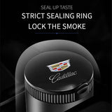 Cadillac Metal Car Ash Tray Auto Ashtray Cigarette Holder Box with LED Light