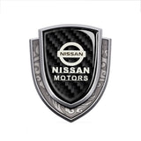 Nissan Metal Carbon Fiber Shield Car Rear Sticker Auto Window Emblem Badge Decal