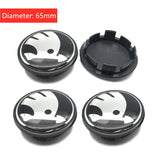 4pcs/set 56/60/65mm Skoda Logo ABS Car Wheel Hub Center Caps Covers