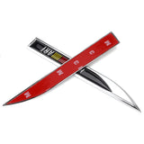 2pcs Mitsubishi Ralliart Logo Metal Car Sider Fender Sticker Emblem Badge