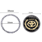 Toyota Carbon Fiber Car Engine One-click Start Stop Button Cover Sticker