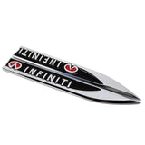 2pcs/set Infiniti Metal Car Fender Side Sticker Emblem Badge Decal