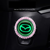 Mazda Luminous Car Engine One-click Start Stop Button Cover Sticker