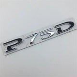 Tesla P75D P85D P90D P100D Letter Metal Car Rear Sticker Decal Emblem Badge