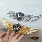 Honda Metal Wings Car Front Sticker Emblem Badge Decal