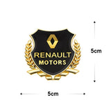 2PCS Renault Metal Car Rear Sticker Shield Trunk Emblem Badge Decal